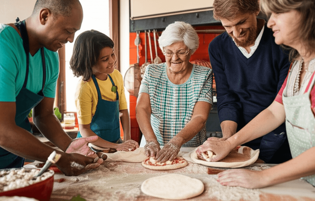 Pizza alla Romana en proceso de elaboración
